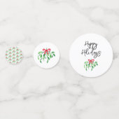 Weihnachten Mistletoe Fest glückliche Ferien Kuss Konfetti (Rückseiten)