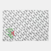 Weihnachten Mistletoe Kiss NAME Feierlicher Feiert Geschirrtuch (Horizontal)