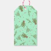 Weihnachten Mistletoe Romantische Weihnachtsfeiert Geschenkanhänger (Rückseite)