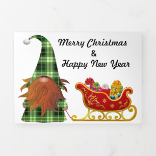 Weihnachten mit 5" x 7" Trifold Letter Fold Holida Dreifach Gefaltete Urlaubskarte