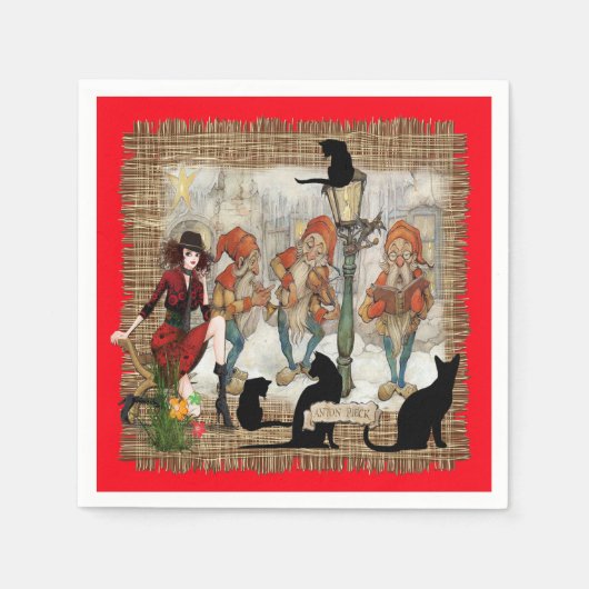 Weihnachten mit Anton Pieck Serviette (Vorderseite)