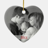 Weihnachten mit Baby 2017 Keramik Ornament (Hinten)