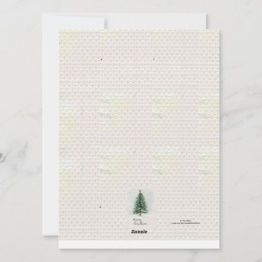 Weihnachten mit Bäumen wünscht frohe Weihnachten (Rückseite)