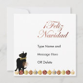 Weihnachten mit Bella Spanish Card/Einladung Einladung (Rückseite)