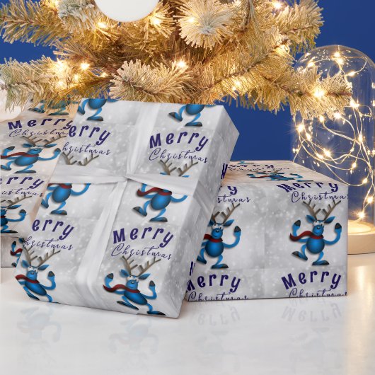 Weihnachten mit Blau Geschenkpapier (Feiertage)
