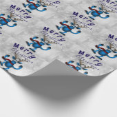 Weihnachten mit Blau Geschenkpapier (Ecke)