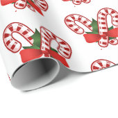 Weihnachten mit Bonbons Geschenkpapier (Rolleneckpunkt)