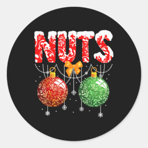 Weihnachten mit Brustgeschwüren zum Shirt passende Runder Aufkleber