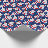 Weihnachten mit Candy Cane und Schneeflocken Geschenkpapier (Ecke)