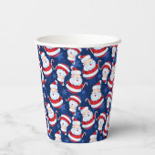 Weihnachten mit Candy Cane und Schneeflocken Pappbecher (Rückseite)