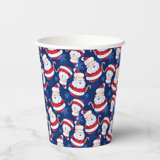 Weihnachten mit Candy Cane und Schneeflocken Pappbecher (Rückseite)