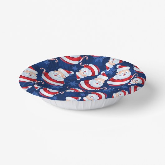 Weihnachten mit Candy Cane und Schneeflocken Pappteller (Gewinkelt)