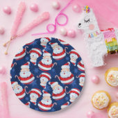 Weihnachten mit Candy Cane und Schneeflocken Pappteller (Party)