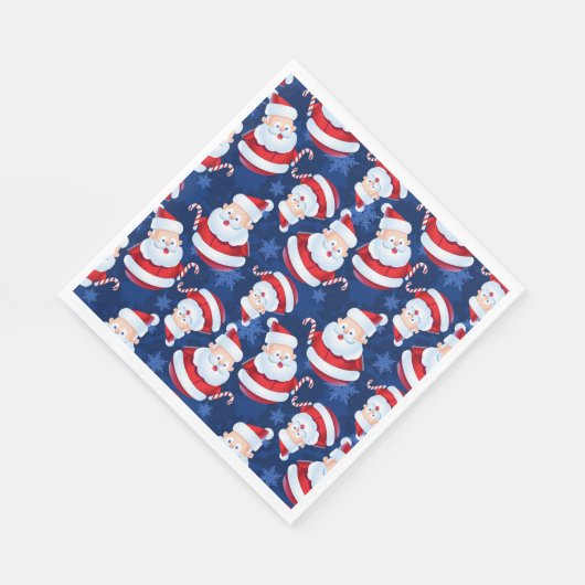 Weihnachten mit Candy Cane und Schneeflocken Serviette (Ecke)