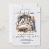 Weihnachten mit dem Baby Jesus, Mary & Joseph Einladung (Vorderseite)
