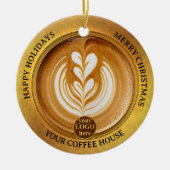 Weihnachten mit dem Coffee House Logo Keramik Ornament (Vorne)