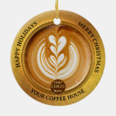 Weihnachten mit dem Coffee House Logo Keramik Ornament (Hinten)
