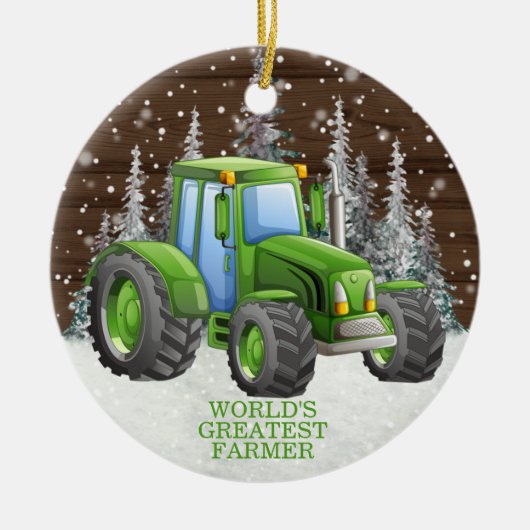Weihnachten mit dem größten Bauer der Welt Keramik Ornament (Vorne)