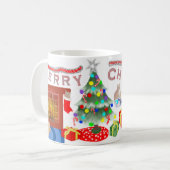 Weihnachten mit dem Kätzchen - groß Kaffeetasse (Vorderseite Links)