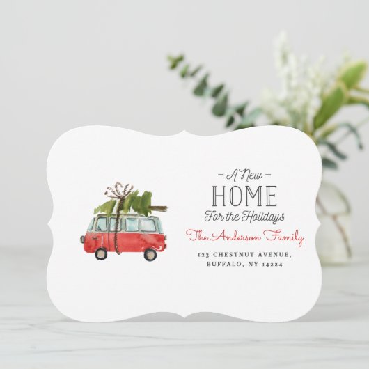 Weihnachten mit dem...Vintager Wasserfarbvan (Stehend Vorderseite)