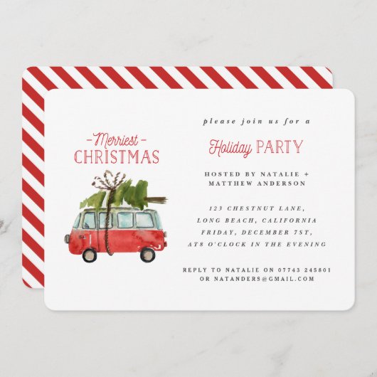 Weihnachten mit dem...Vintager Wasserfarbvan (Vorne/Hinten)