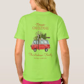 Weihnachten mit dem...Vintager Wasserfarbvan T-Shirt (Rückseite)