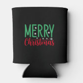 Weihnachten mit dem Weihnachtsmann am Strand lusti Dosenkühler (Rückseite)