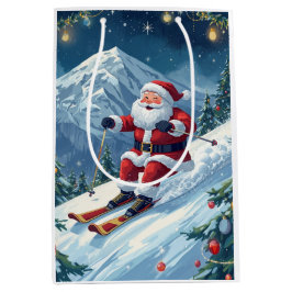 Weihnachten mit dem Weihnachtsmann auf dem Berg Mittlere Geschenktüte