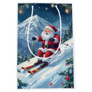 Weihnachten mit dem Weihnachtsmann auf dem Berg Mittlere Geschenktüte