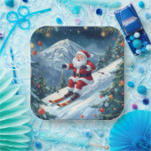 Weihnachten mit dem Weihnachtsmann auf dem Berg Pappteller (Party)