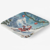 Weihnachten mit dem Weihnachtsmann auf dem Berg Pappteller (Gewinkelt)