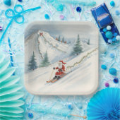 Weihnachten mit dem Weihnachtsmann auf dem Berg Pappteller (Party)