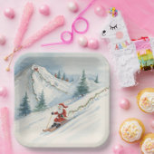 Weihnachten mit dem Weihnachtsmann auf dem Berg Pappteller (Party)