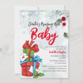 Weihnachten mit dem Weihnachtsmann Einladung (Vorderseite)