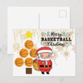 Weihnachten mit dem Weihnachtsmann Postkarte (Vorne/Hinten)