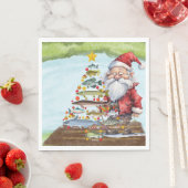 Weihnachten mit dem Weihnachtsmann Serviette (Beispiel)
