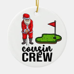 Weihnachten mit dem Weihnachtsmann zum Cousin Crew Keramik Ornament
