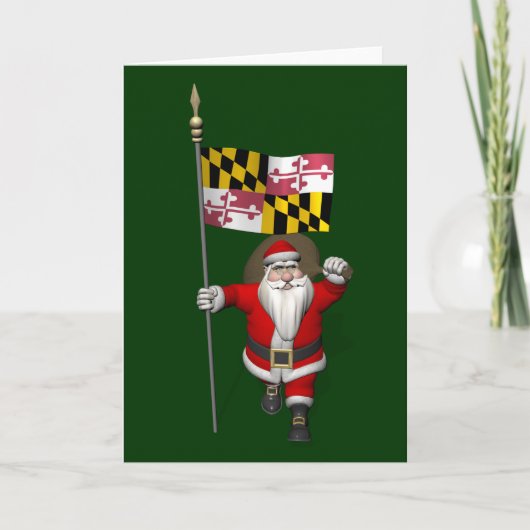 Weihnachten mit der Flagge von Maryland (Vorderseite)