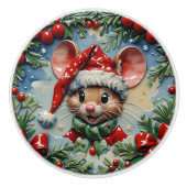 Weihnachten mit der Maus Keramikknauf (Vorderseite)