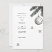 Weihnachten mit Details und QR Hochzeit Einladung (Vorderseite)