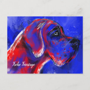 Weihnachten mit Doggen Porträt Postkarte
