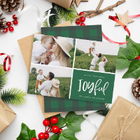 Weihnachten mit drei Fotos modern fröhlich