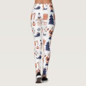 Weihnachten mit eigener Marke in rosa blauen Leggi Leggings (Rückseite)