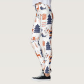 Weihnachten mit eigener Marke in rosa blauen Leggi Leggings (Links)