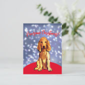 Weihnachten mit einem Cocker spaniel! Postkarte (Stehend Vorderseite)
