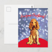 Weihnachten mit einem Cocker spaniel! Postkarte (Vorne/Hinten)