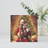 Weihnachten mit einem glücklichen Hund (Stehend Vorderseite)