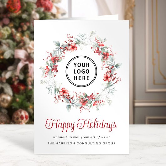 Weihnachten mit elegantem Firmenlogo von Wreath Wa