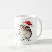 Weihnachten mit Eule mit Brille Kaffeetasse (VorderseiteRechts)