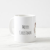 Weihnachten mit Eule mit Brille Kaffeetasse (Vorderseite Links)
